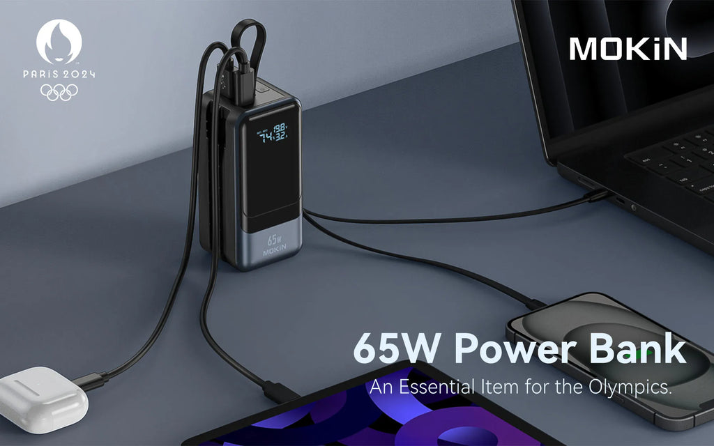 MOKIN 65W Power Bank - 18400mAh battery capacity