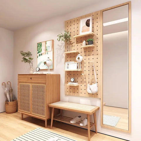 rattan storage cabinet
