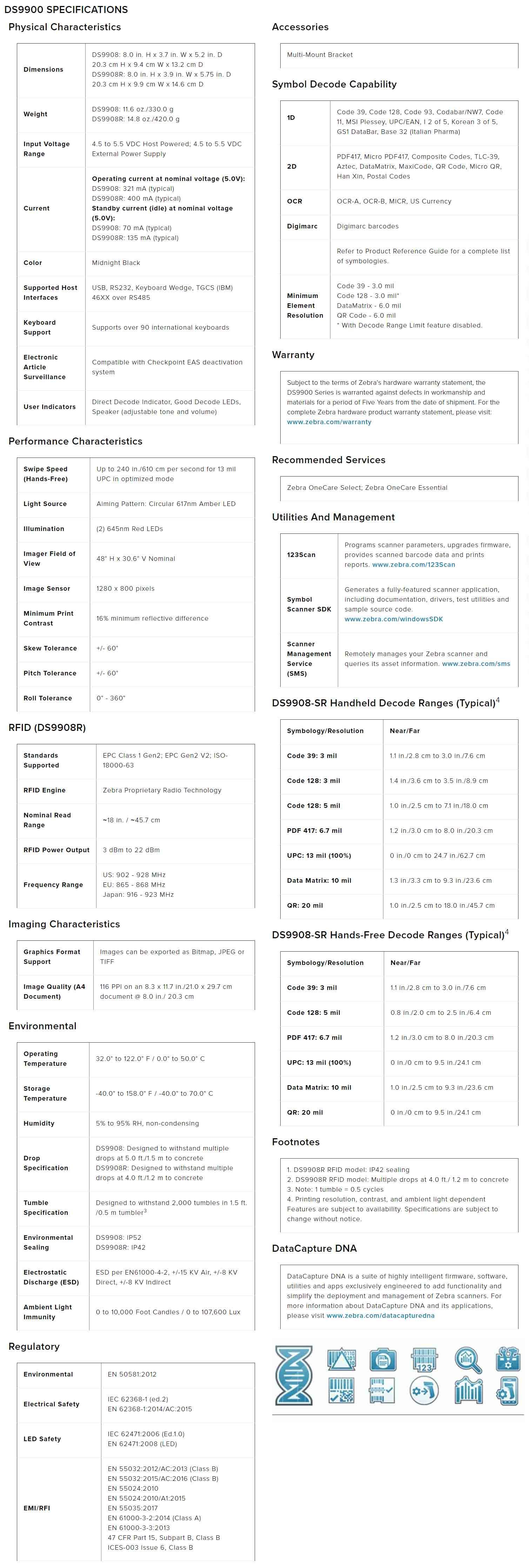 Zebra DS9908R_DS9908 data sheet