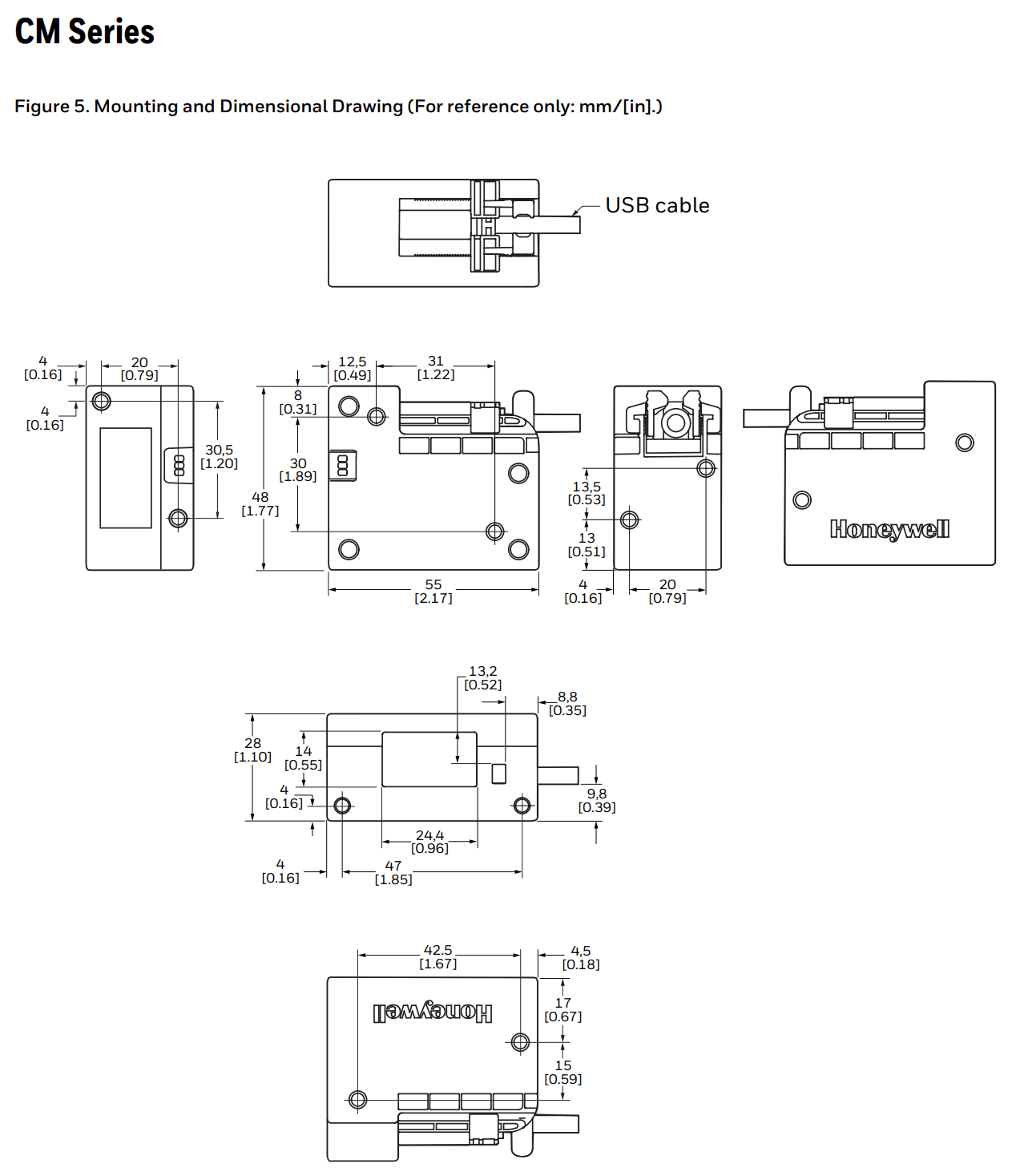 Honeywell CM series dimentional