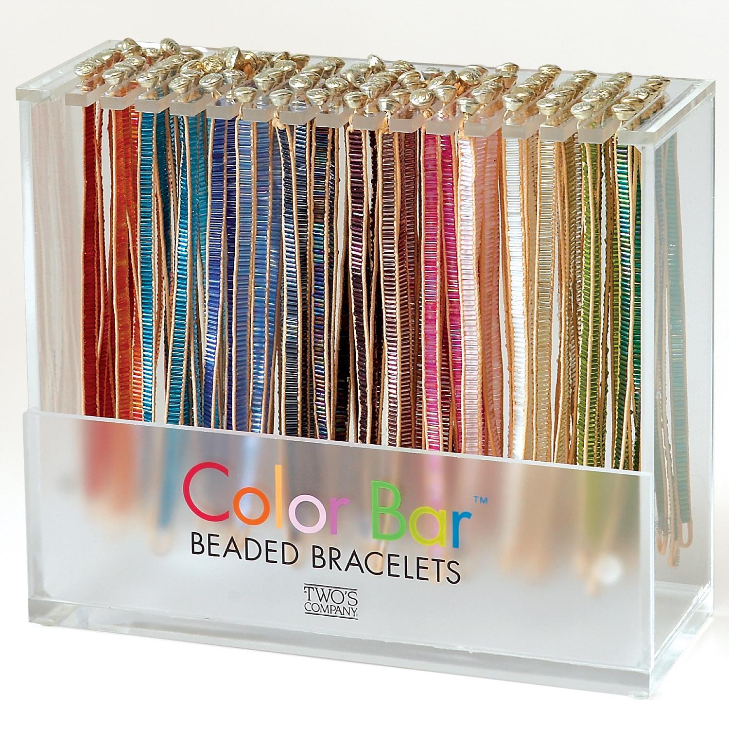 Color Bar Bead Bracelets: Solids (Multiple Colors Available)