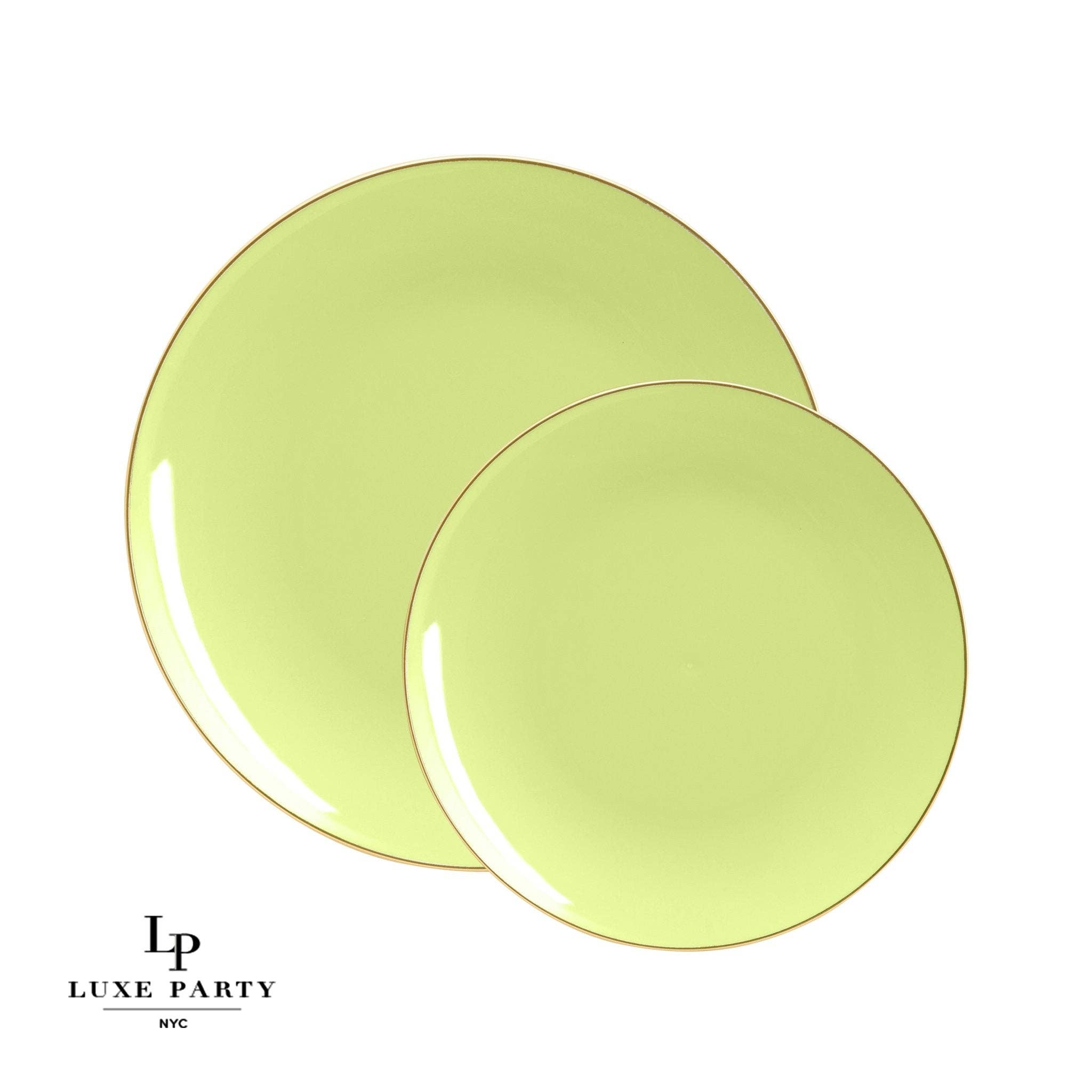 Plastic Side Plates: Lime ? Gold