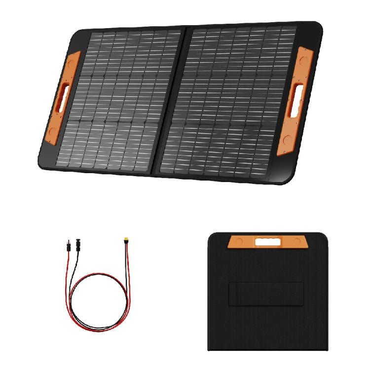 Nurzviy 80W Tempered Glass Portable Solar Panel for Power Station