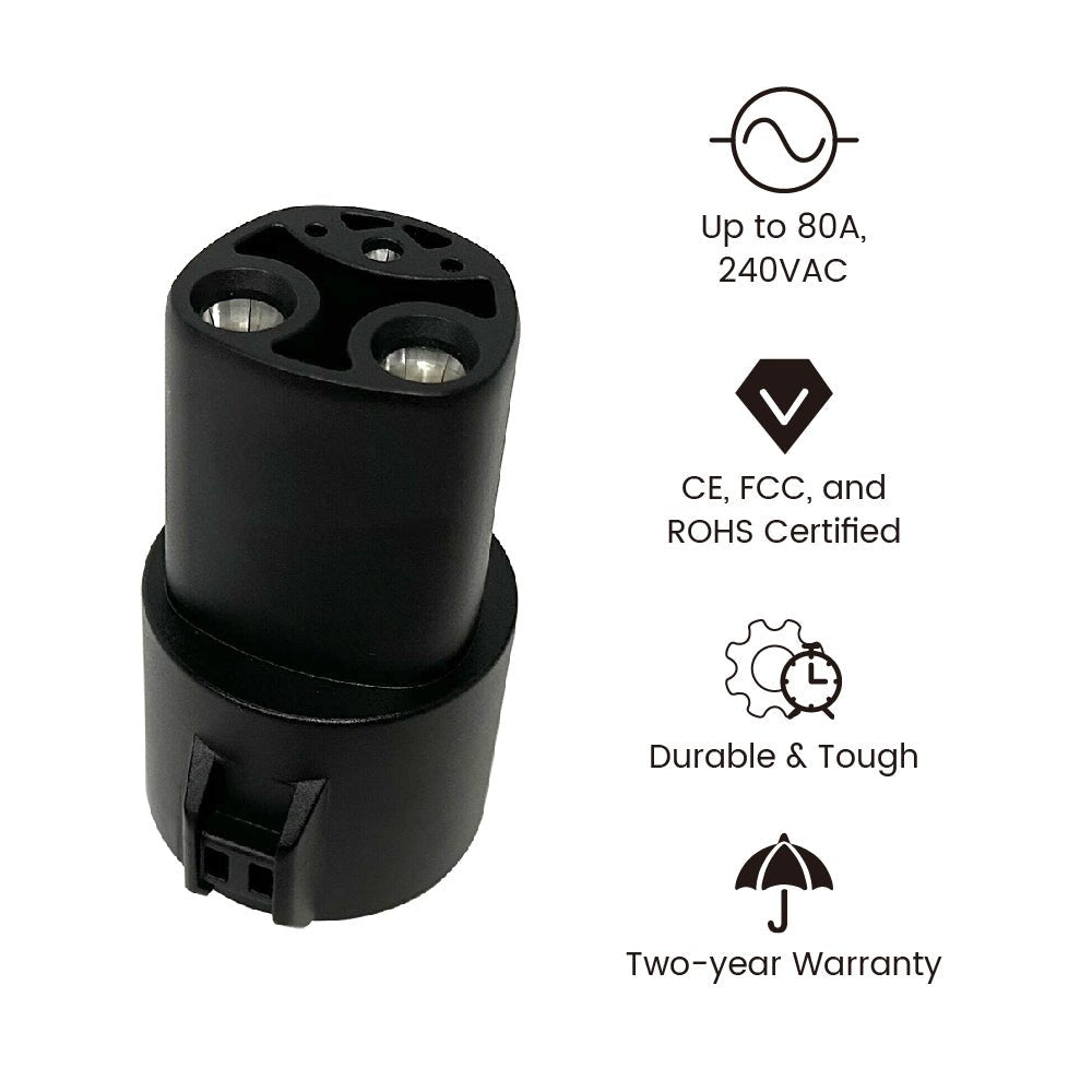 Nurzviy J1772 to Tesla Charger Adapter 80AMP /240 VAC