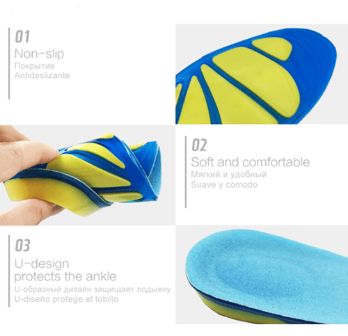 Silicon Gel Insoles Foot Care for Plantar Fasciitis Heel Spur Running Sport Insoles Shock Absorption Pads Arch Orthopedic Insole