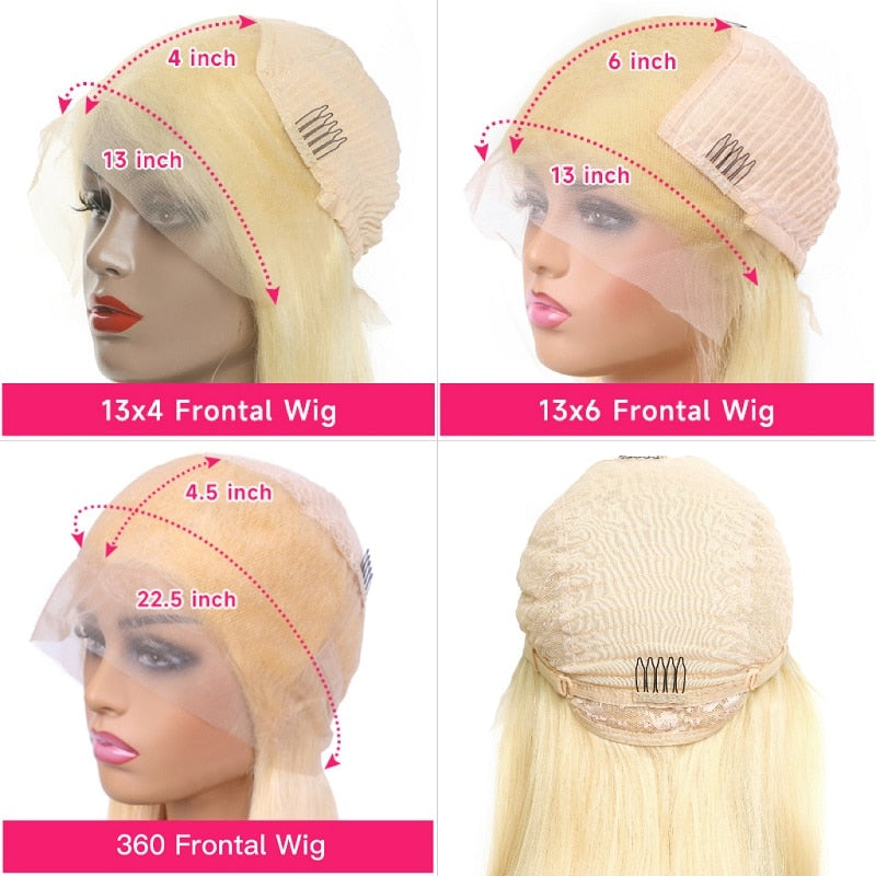 Blonde Body Wave Lace Front Preplucked Brazilian Lace Front Human Hair Wigs