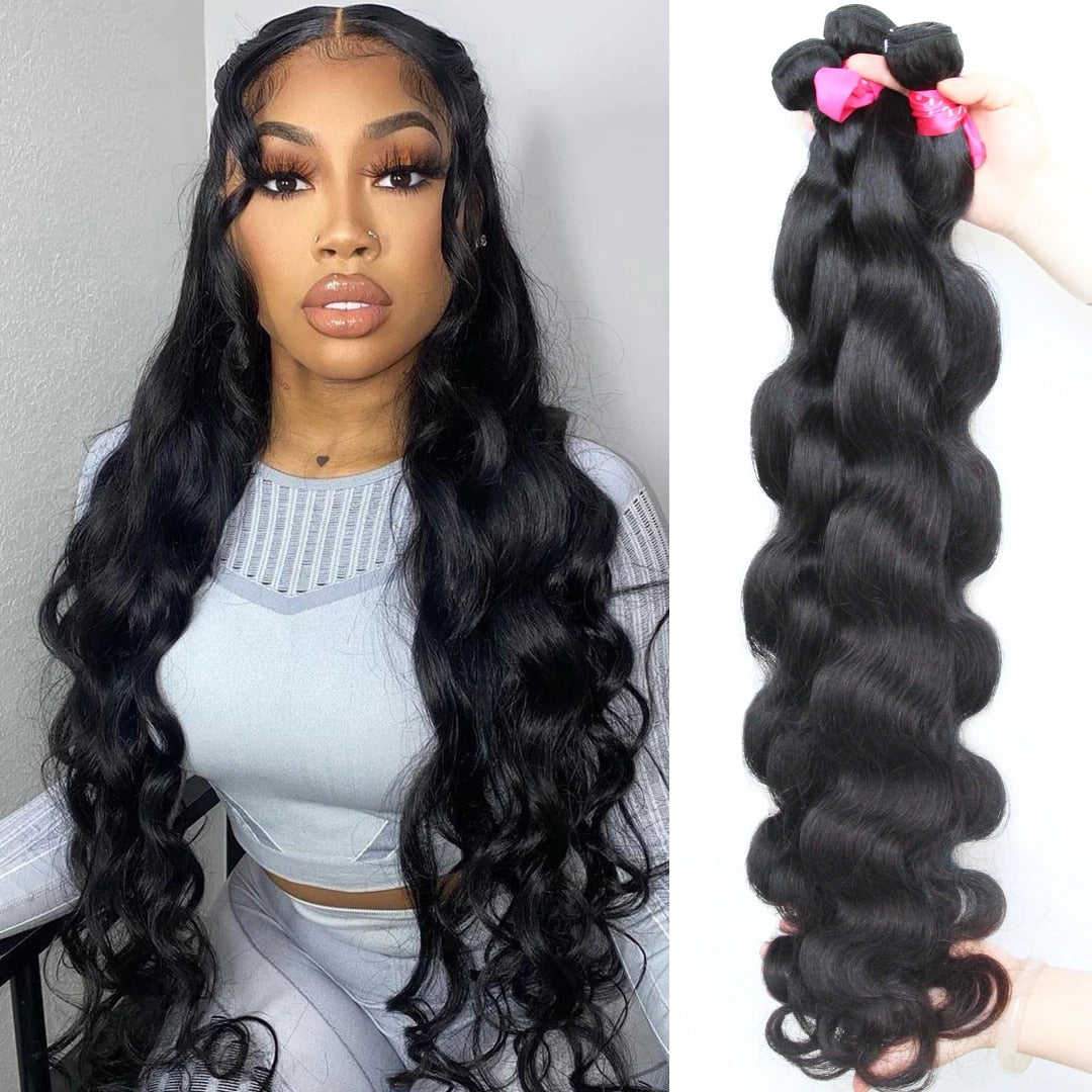 Rosabeauty Loose Body Wave Human Hair Bundles