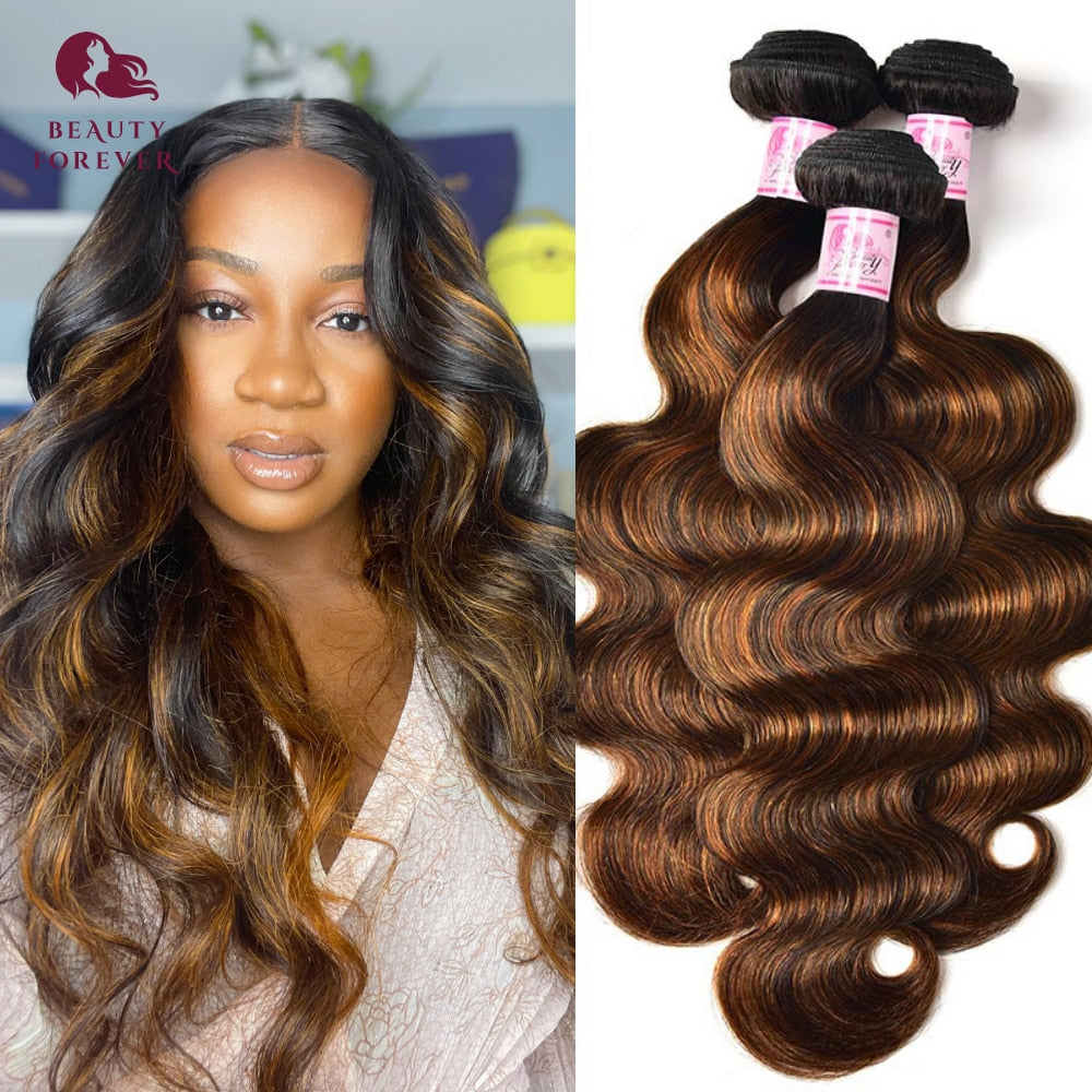 Brazilian Brown Colored Virgin Human Hair Bundles