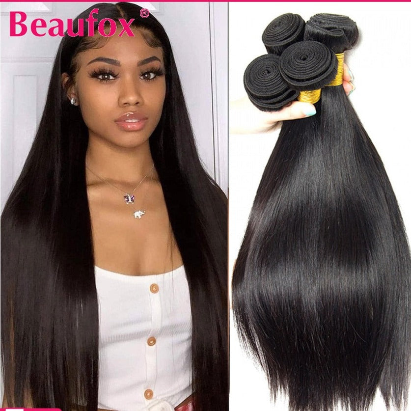 Natural/Jet Black Remy Brazilian Hair Weave Bundles