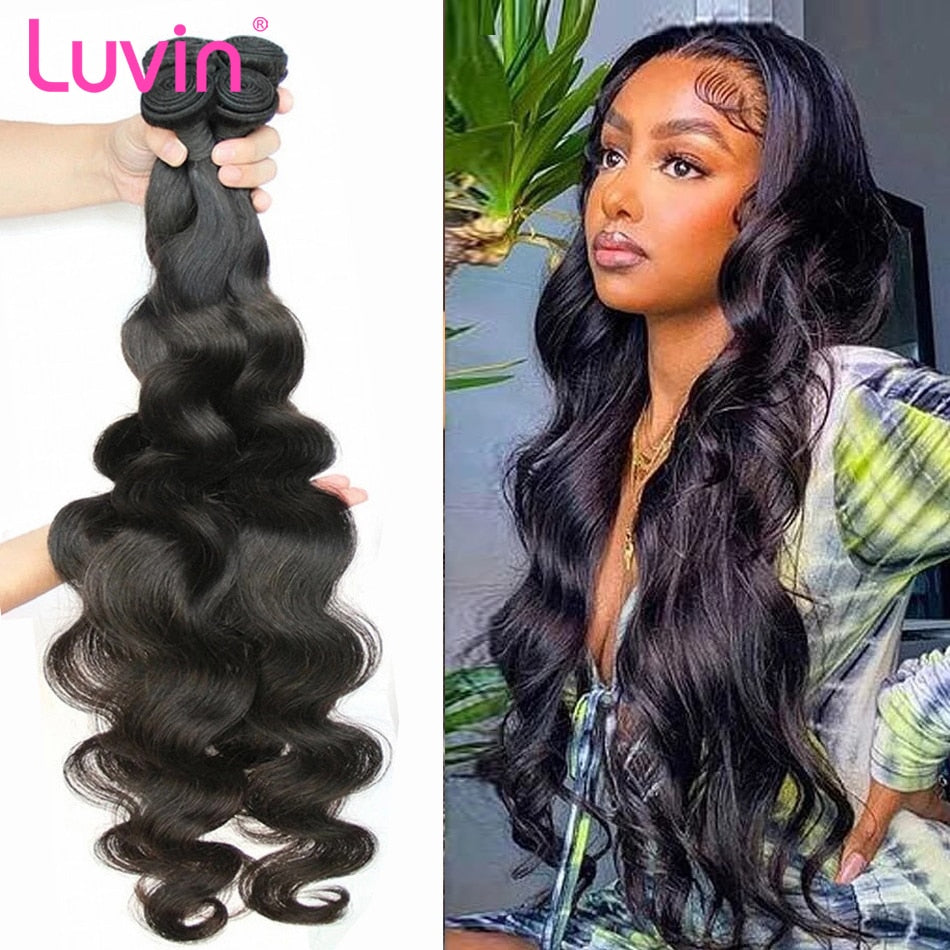 Natural Double Drawn Body Wave Remy Brazilian Hair