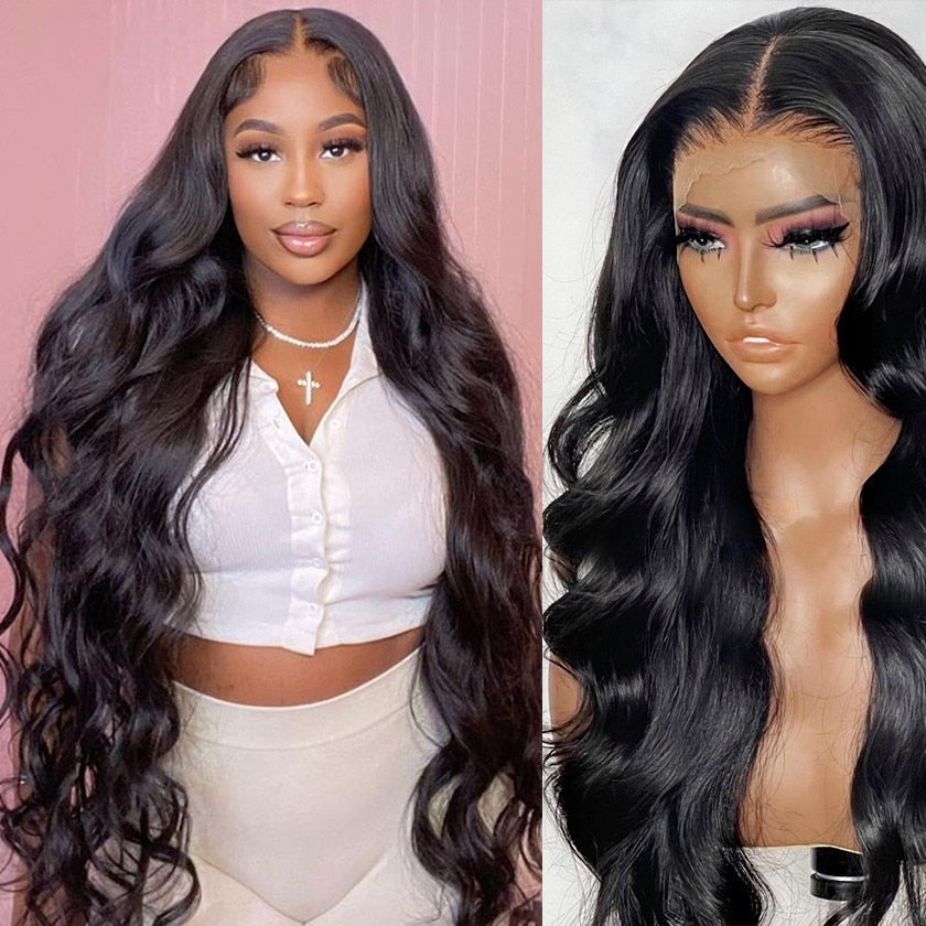 Brazilian Body Wave Transparent Lace Front Human Hair Wigs