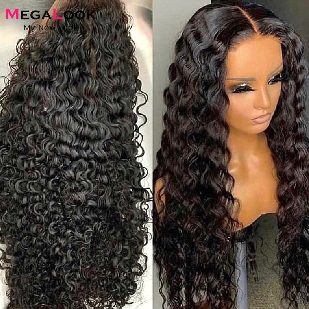 Remy Transparent Lace Brazilian Deep Wave Human Hair Wigs