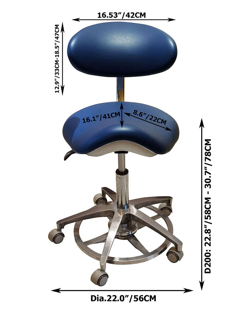 Dental ergonomic Saddle stool dimension