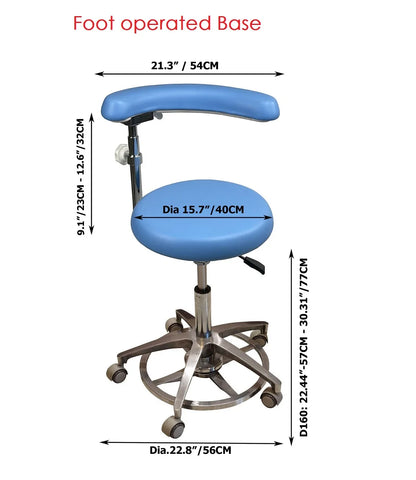 Dental assistant specification for ergonomic sitting