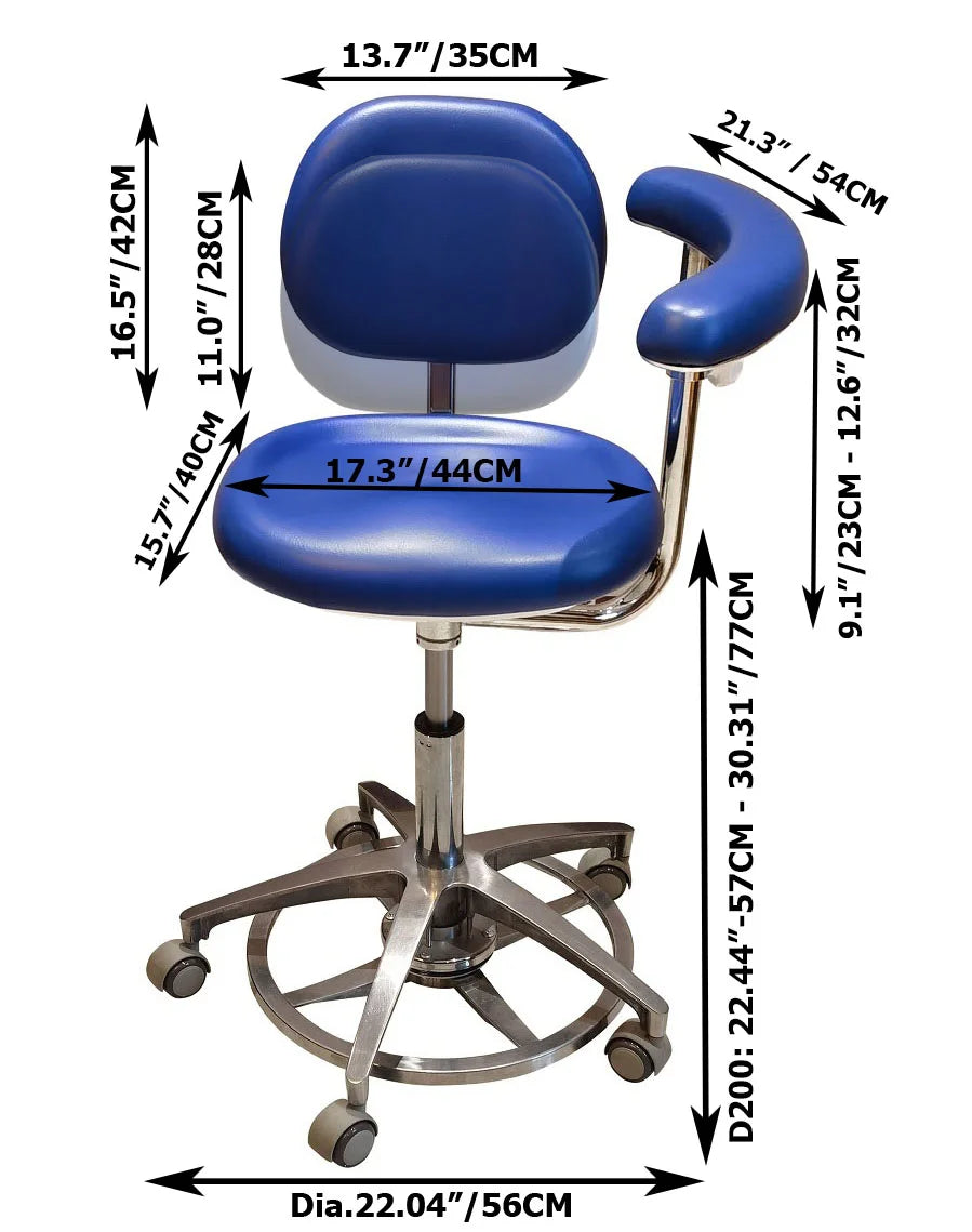Dentist assistant chair dimension