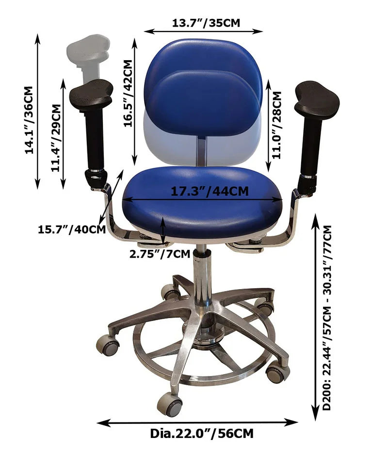 Dental microscope chair dimension