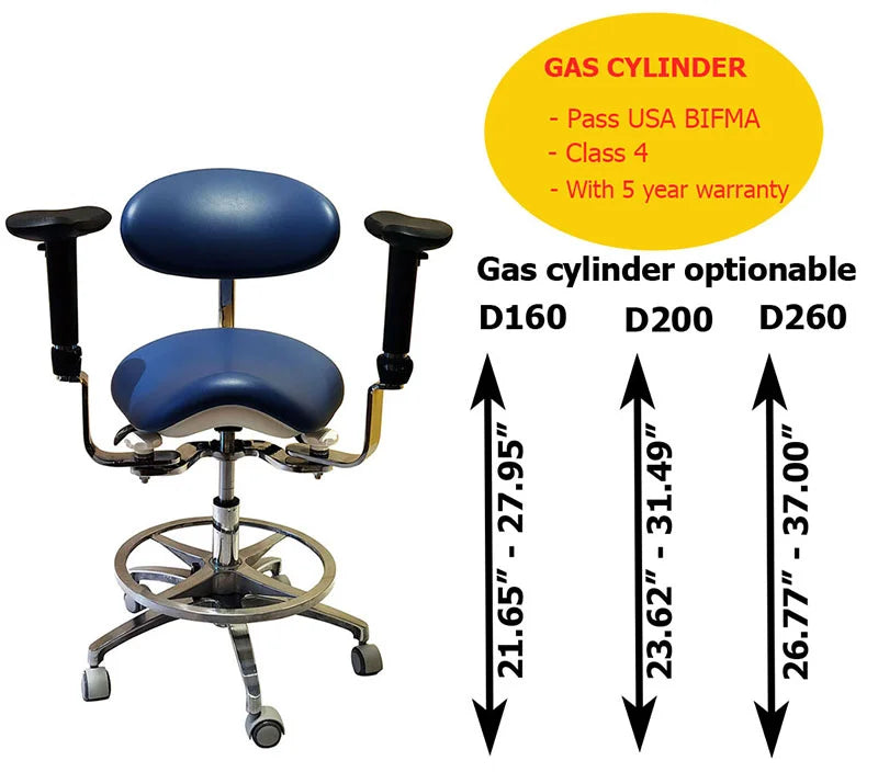 dentist surgical saddle stool seating height 3 optionable size