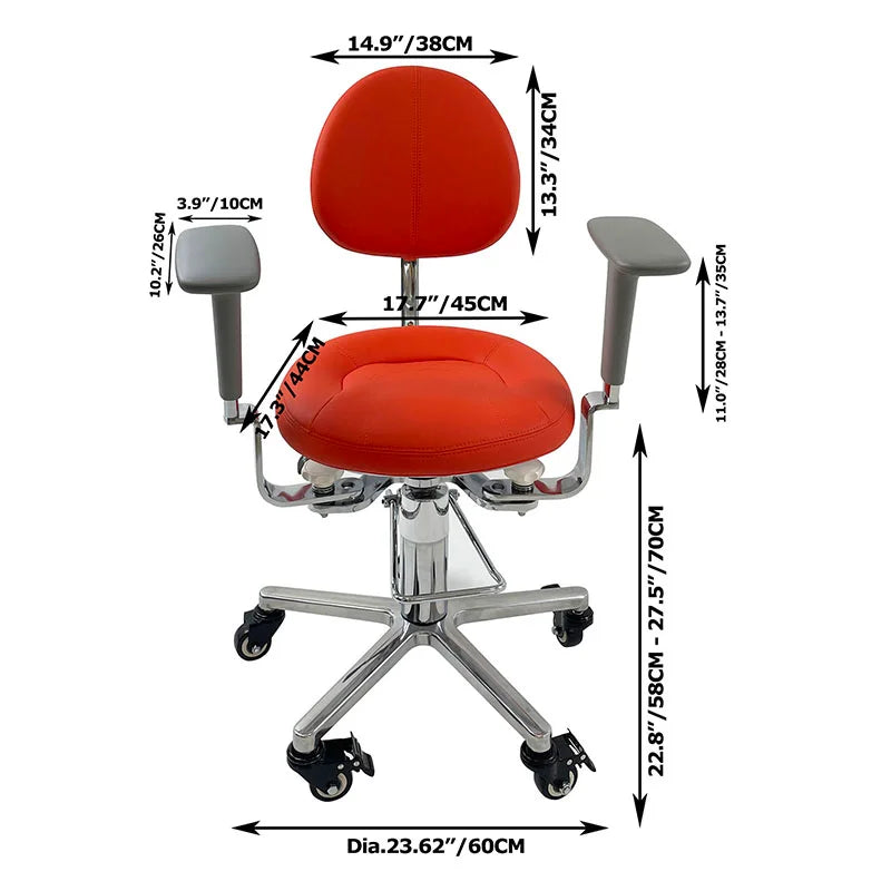 SC1390 Hydraulic Surgeon Chair Stool Foot Operated