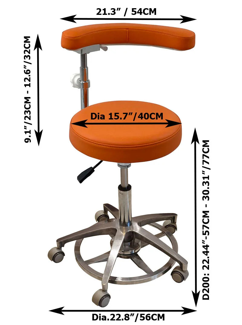 dentist assistant stool dimension