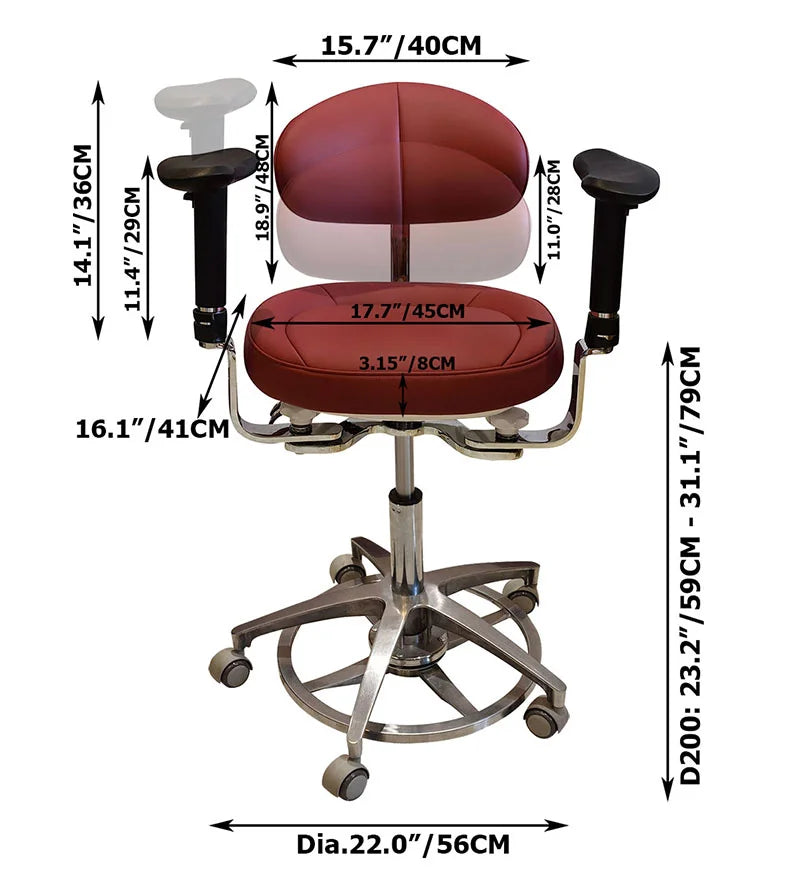 dental surgery operating chair dimension