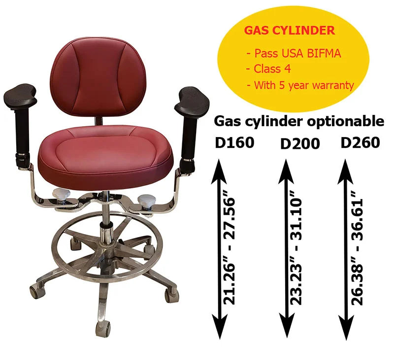 Dentist surgeon operating chair 3 seating optionable size
