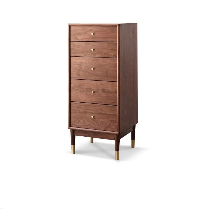 Black walnut solid wood drawer, chest of drawers, entrance cabinet 