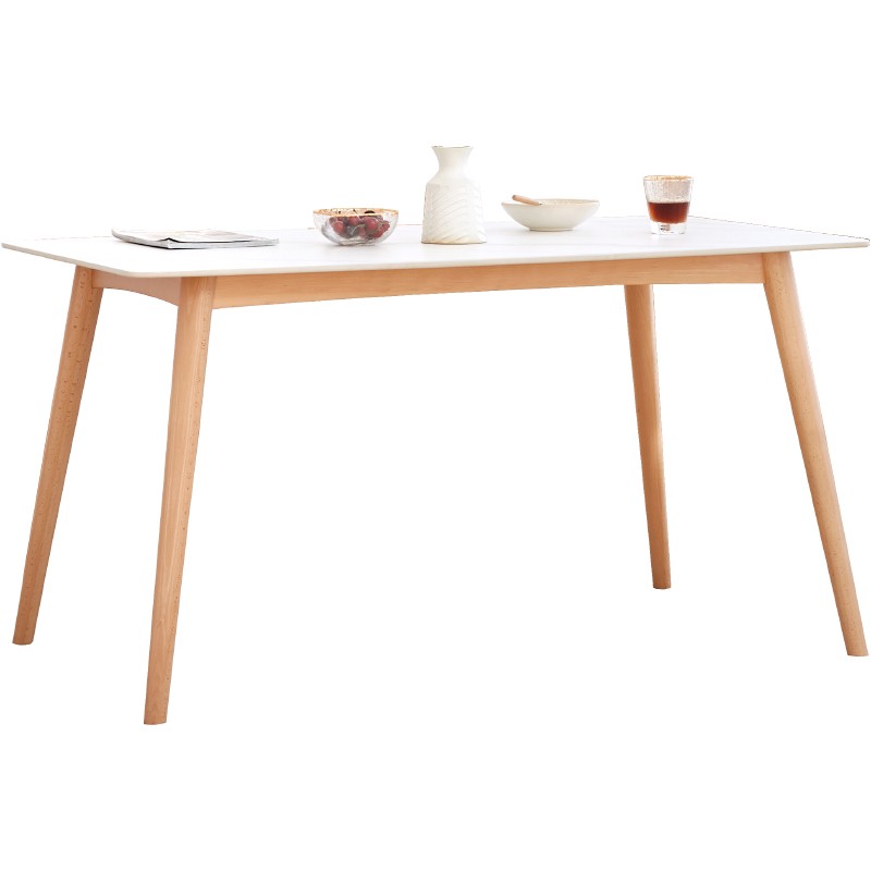 Beech solid wood Rock Plate Dining Table 