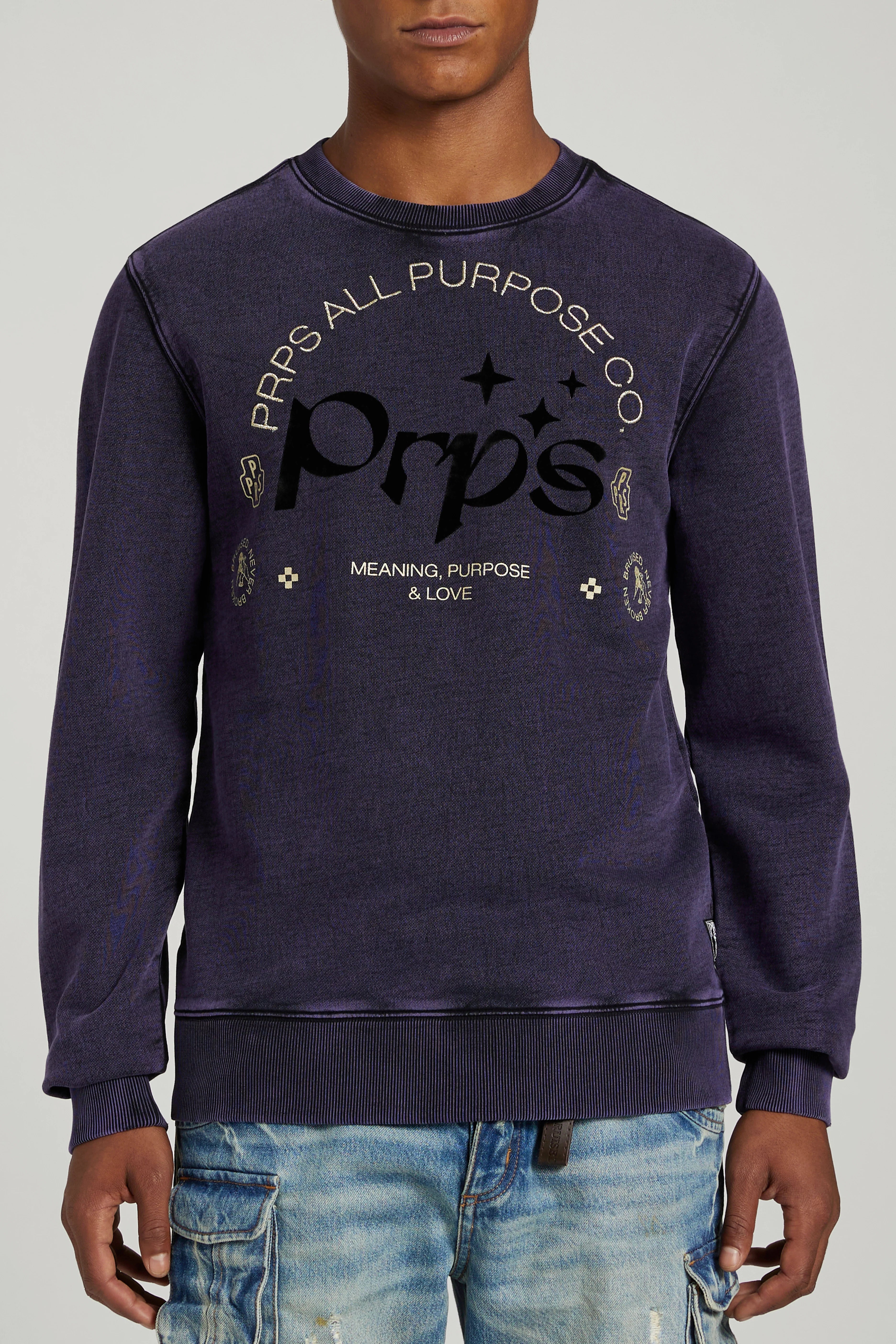 PRPS - Sweater- Finish Crew Neck - Purple