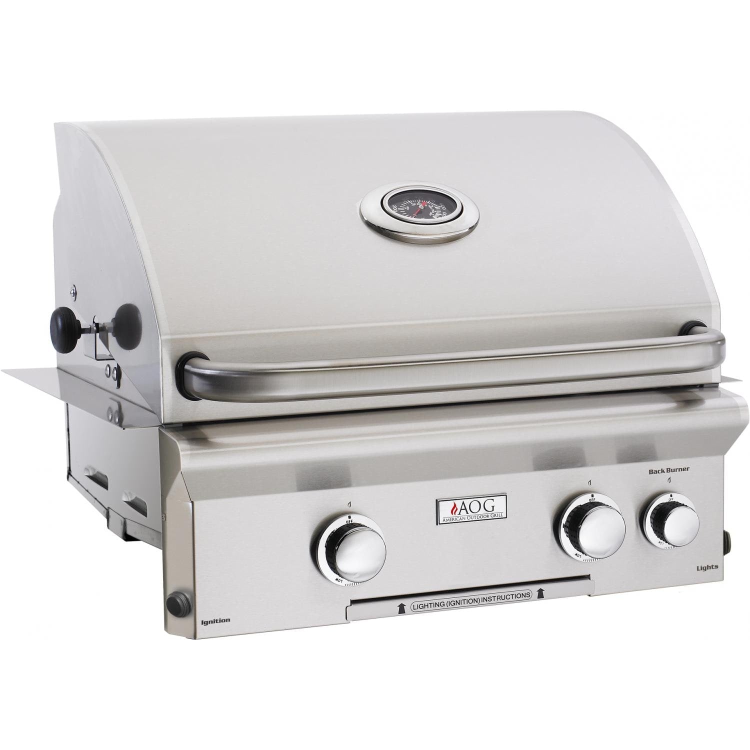 American Outdoor Grill 24-Inch L-Series Built-In 2-Burner Liquid Propane Grill with Rotisserie & Back Burner (24PBL)