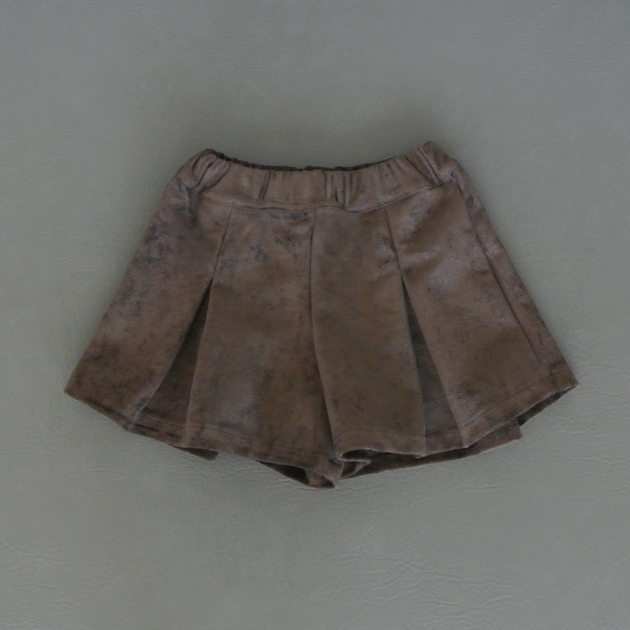 Chocolate Suede Skort - Last 4Y