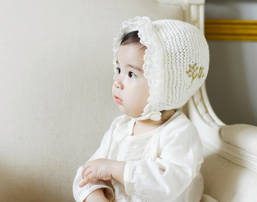 Dolly Eyelet & Knit Bonnet