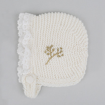 Dolly Eyelet & Knit Bonnet