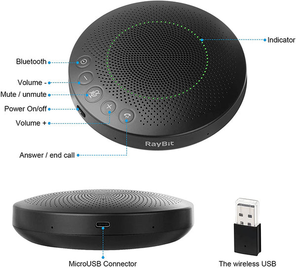 RayBit USB/Wireless Portable Speakerphone POD3