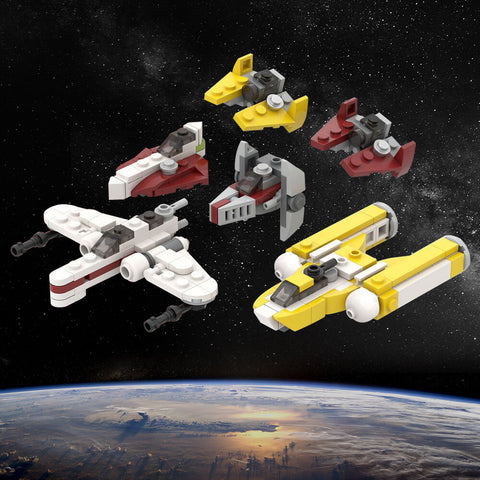 213PCS/224PCS MOC-42376 Micro Republic/Rebel Starfighters MOC Building Block Bricks |MocPixel Chinese lego brands