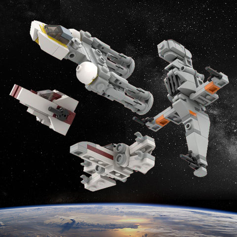 213PCS/224PCS MOC-42376 Micro Republic/Rebel Starfighters MOC Building Block Bricks |MocPixel Chinese lego brands