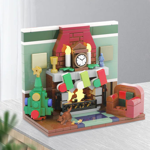 320PCS MOC-132093 Fire Place - LEGO CHRISTMAS MOC FREE MOC Building Block Bricks |MocPixel replace to Lepin lego