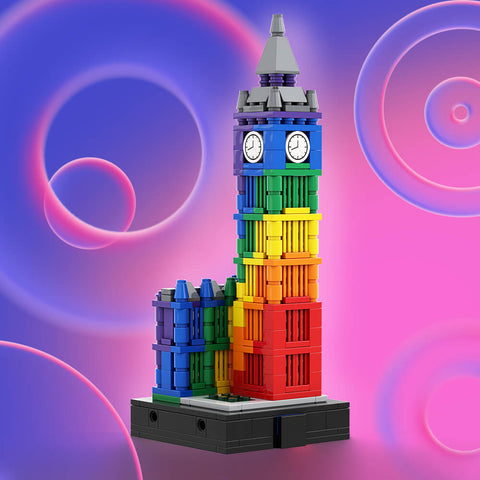 414PCS MOC-133916 Colorful Big Ben II MOC Building Block Bricks |MocPixel replace to Lepin lego