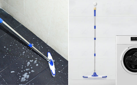 ITTAHO Scrub Brush with Long Handle,Grout Cleaner Brush and Small Cleaning  Brush Set for Scrubbing Tile Marble Stone Bathroom