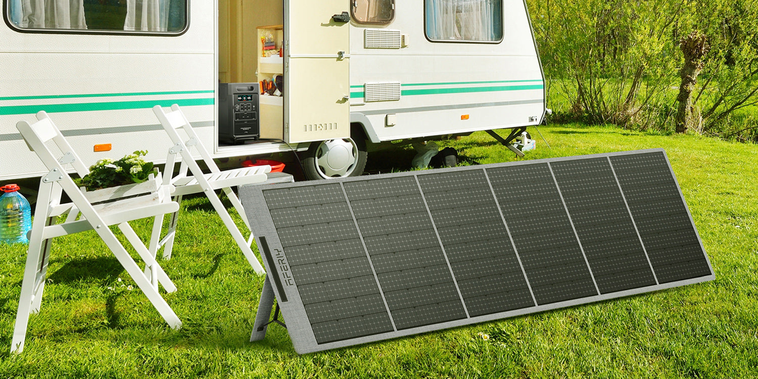 All-in-One Campervan Power Solution. Aferiy 2400 AF P210 and Folding 400 W  Panel review 