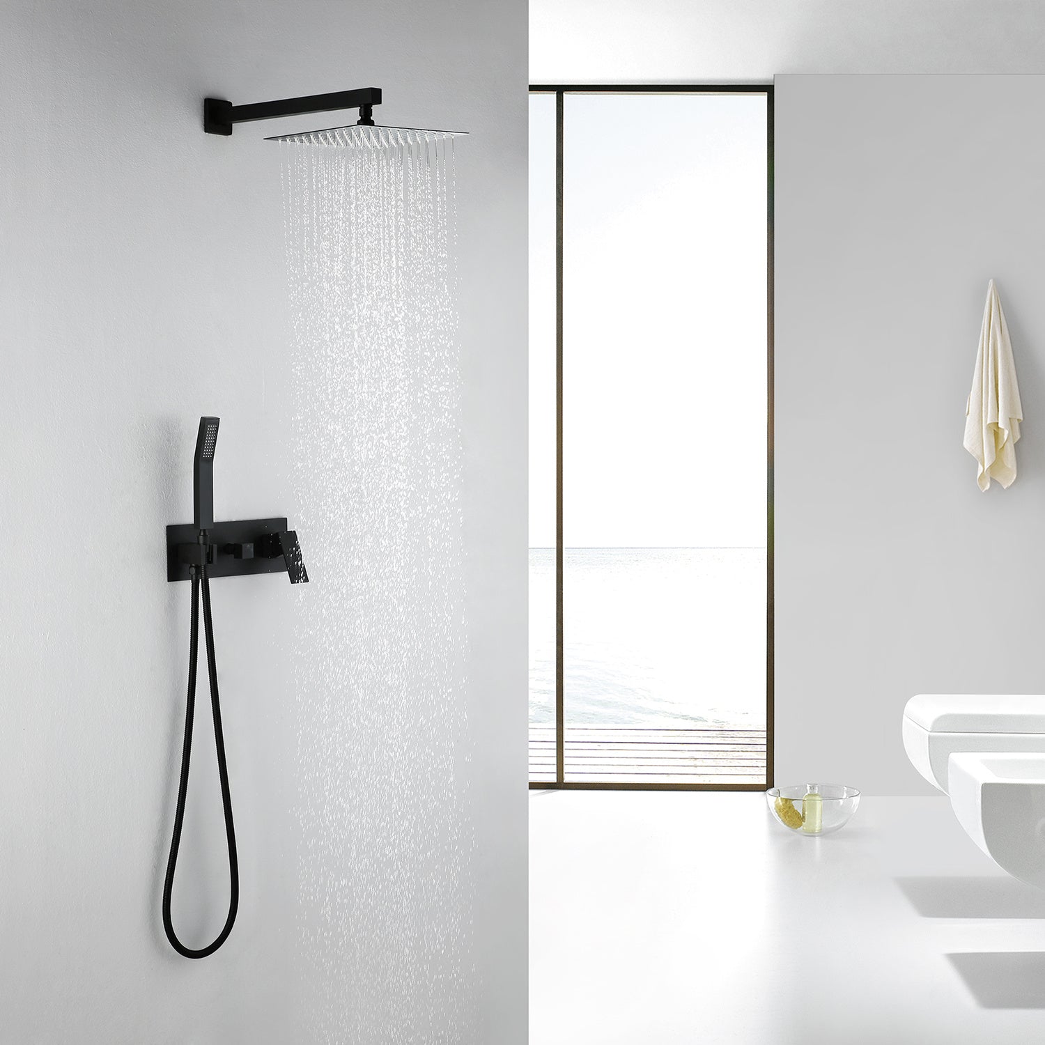 Two Function Concealed Bathroom Shower Set (with Balance Valve)