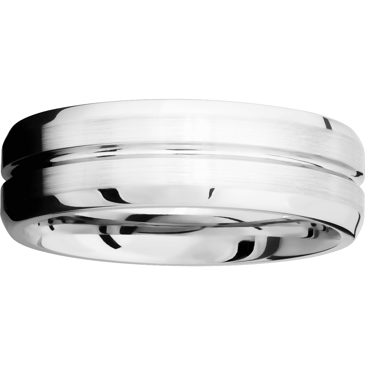 LASHBROOK 14K White Gold with Polish , Satin Finish Band