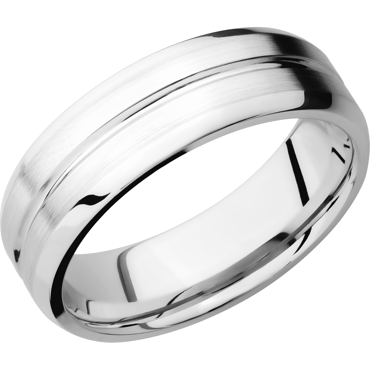 LASHBROOK 14K White Gold with Polish , Satin Finish Band