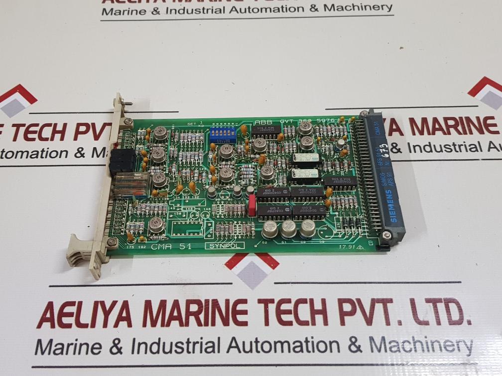 Siemens/Abb Gvt 360 5976 Printed Circuit Board 25 Cma 51