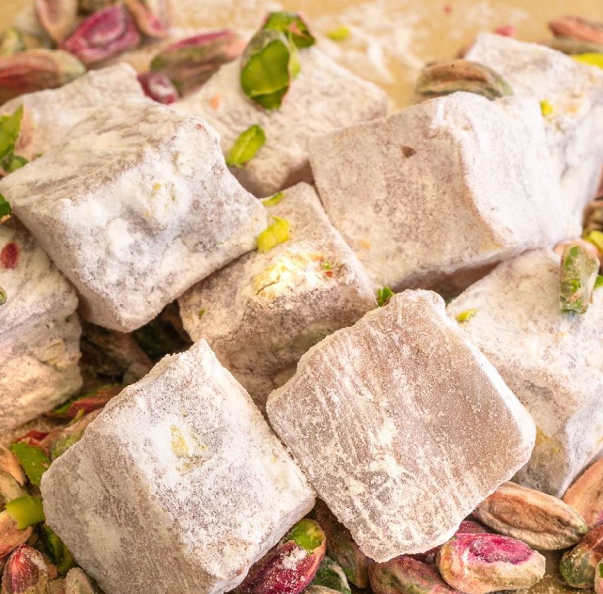 Hac? Bekir Turkish Delight With Extra Pistachio, Wooden Box, 500 g