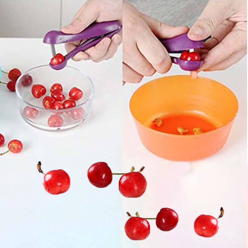 how to use a cherry pitter
