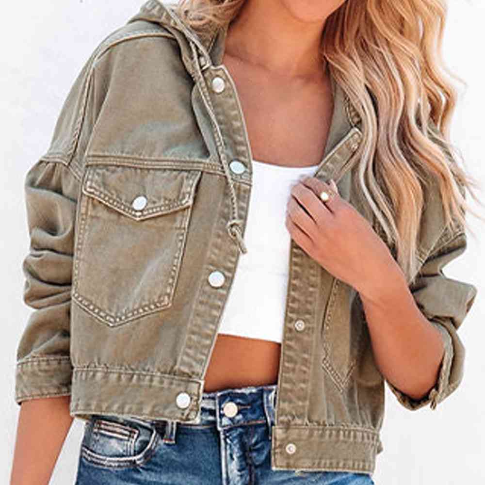 Ready for Fall Hooded Denim Jacket