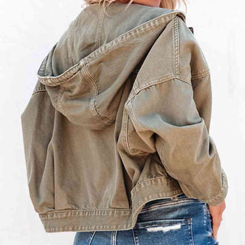 Ready for Fall Hooded Denim Jacket