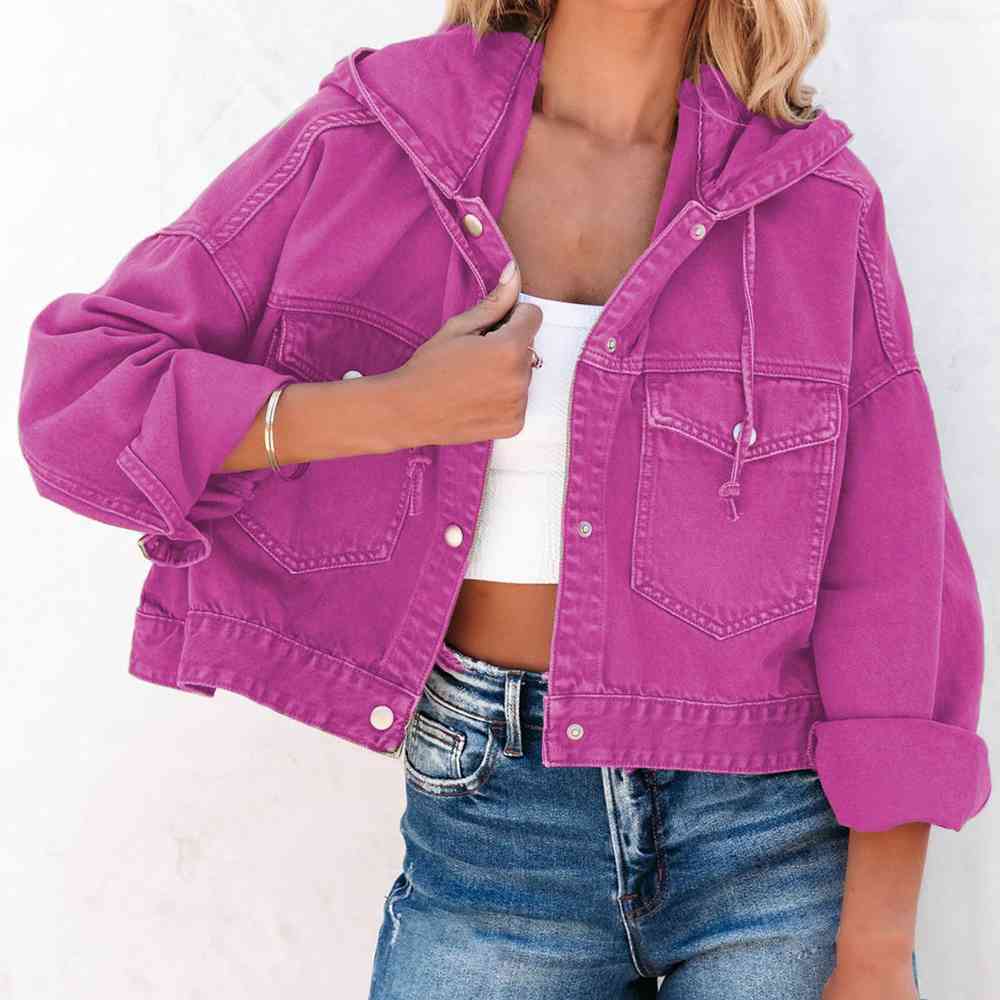 Ready for Fall Hooded Denim Jacket