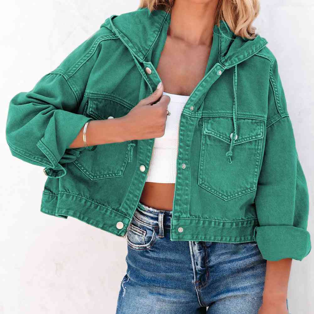 Ready for Fall Hooded Denim Jacket