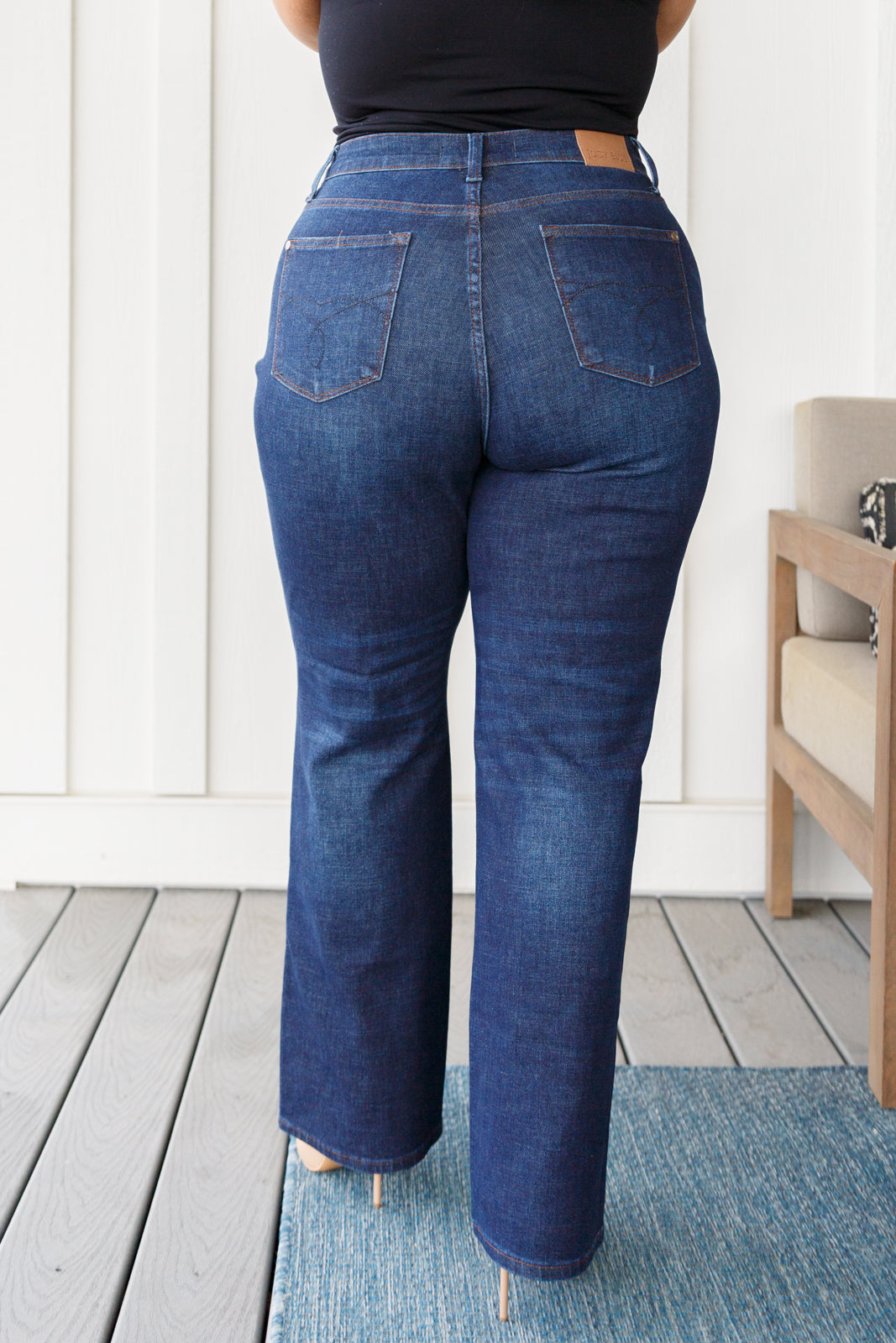 Judy Blue | Arlo High Rise Button-Fly Straight Jeans